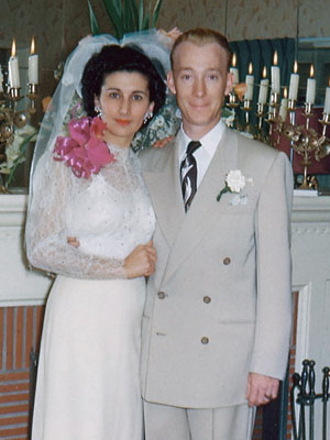Eleanor and JV on Wedding Day in 1952