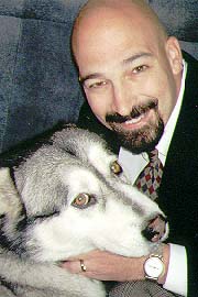 Chrome Dome with Fluffy Dog